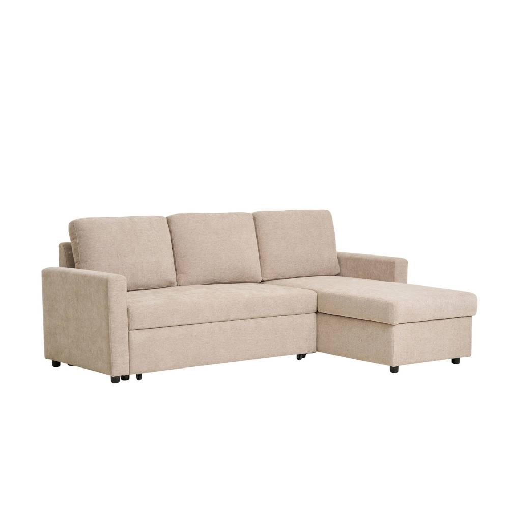 Sofaecke mit Bettfunktion in Beigegrau - Adhipa