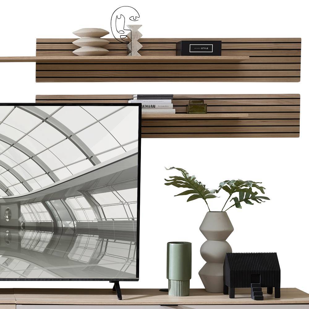 TV Anbauwand Kombination modern - Rovigo (siebenteilig)