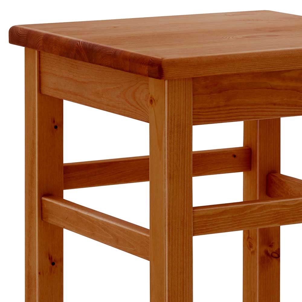 Holz Barhocker aus Kiefer in Bernstein - Zytras