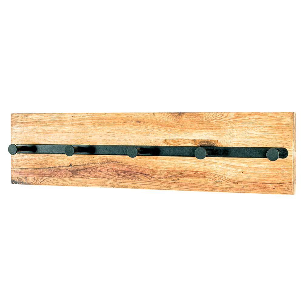 Wandgarderobe aus Metall & Eichenholz - Cornello