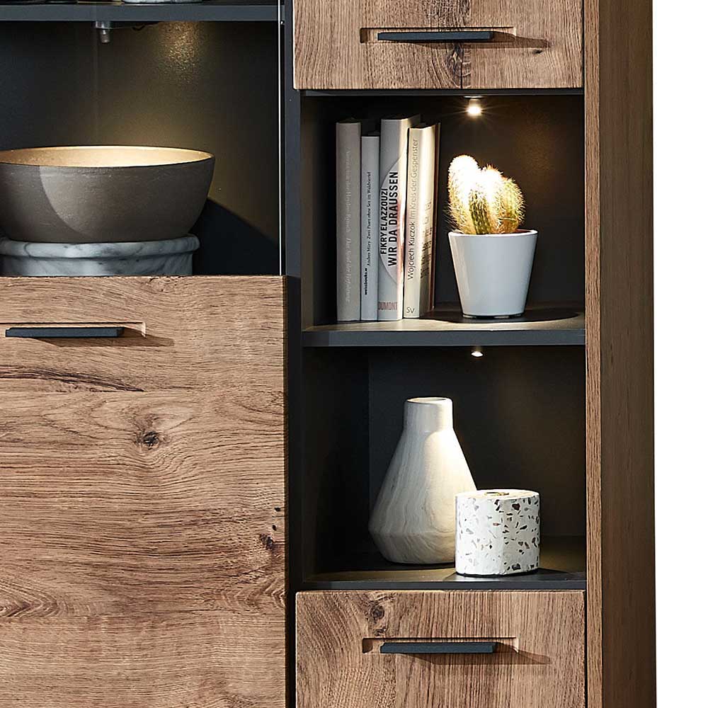 Wohnwand Designmöbel Set - Xindus (vierteilig)