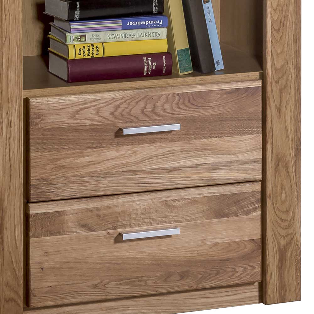 68x140x40 Wohnraum Regal aus Wildeiche - Maila