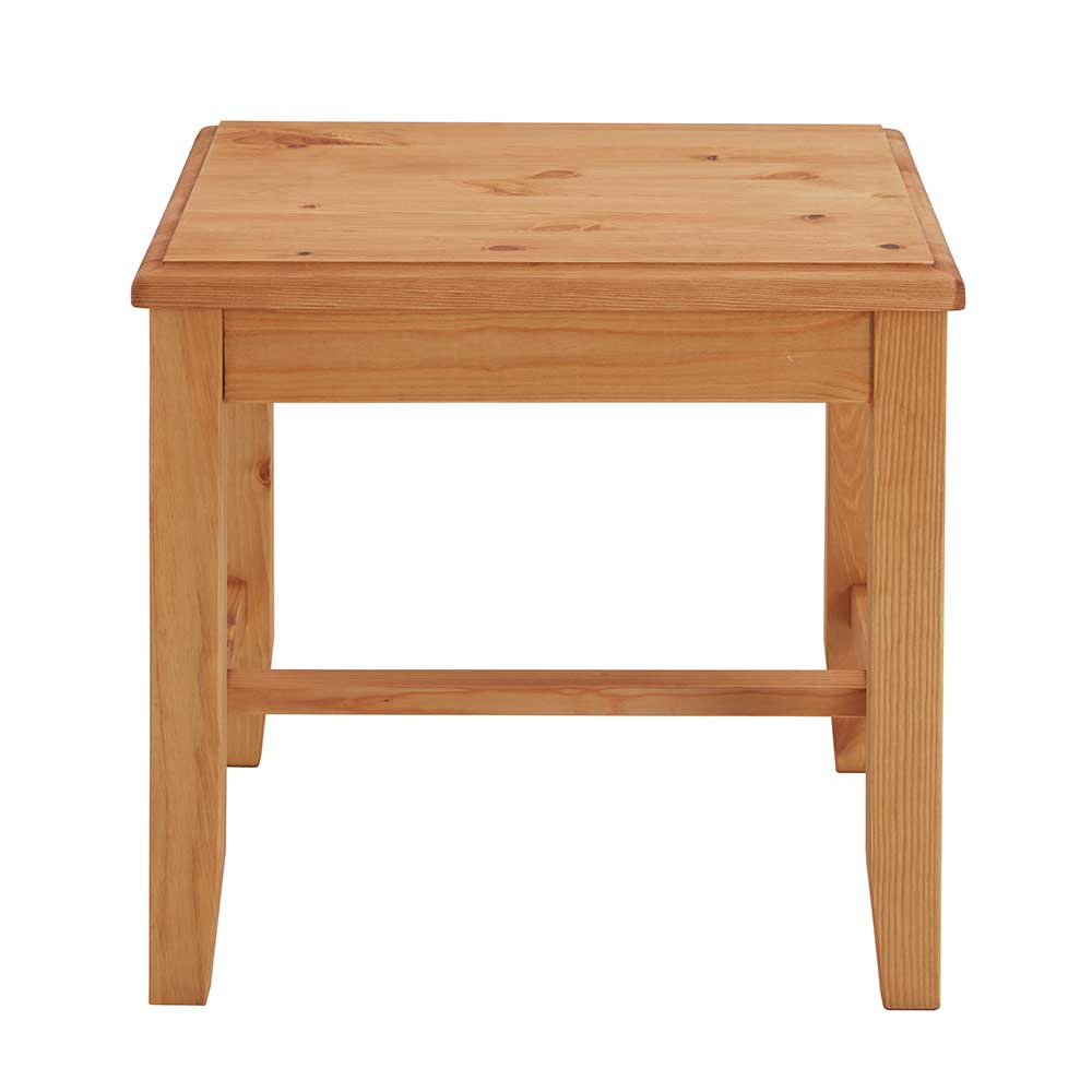 Kiefernholz Hocker in Laugenfarbig - Piatra