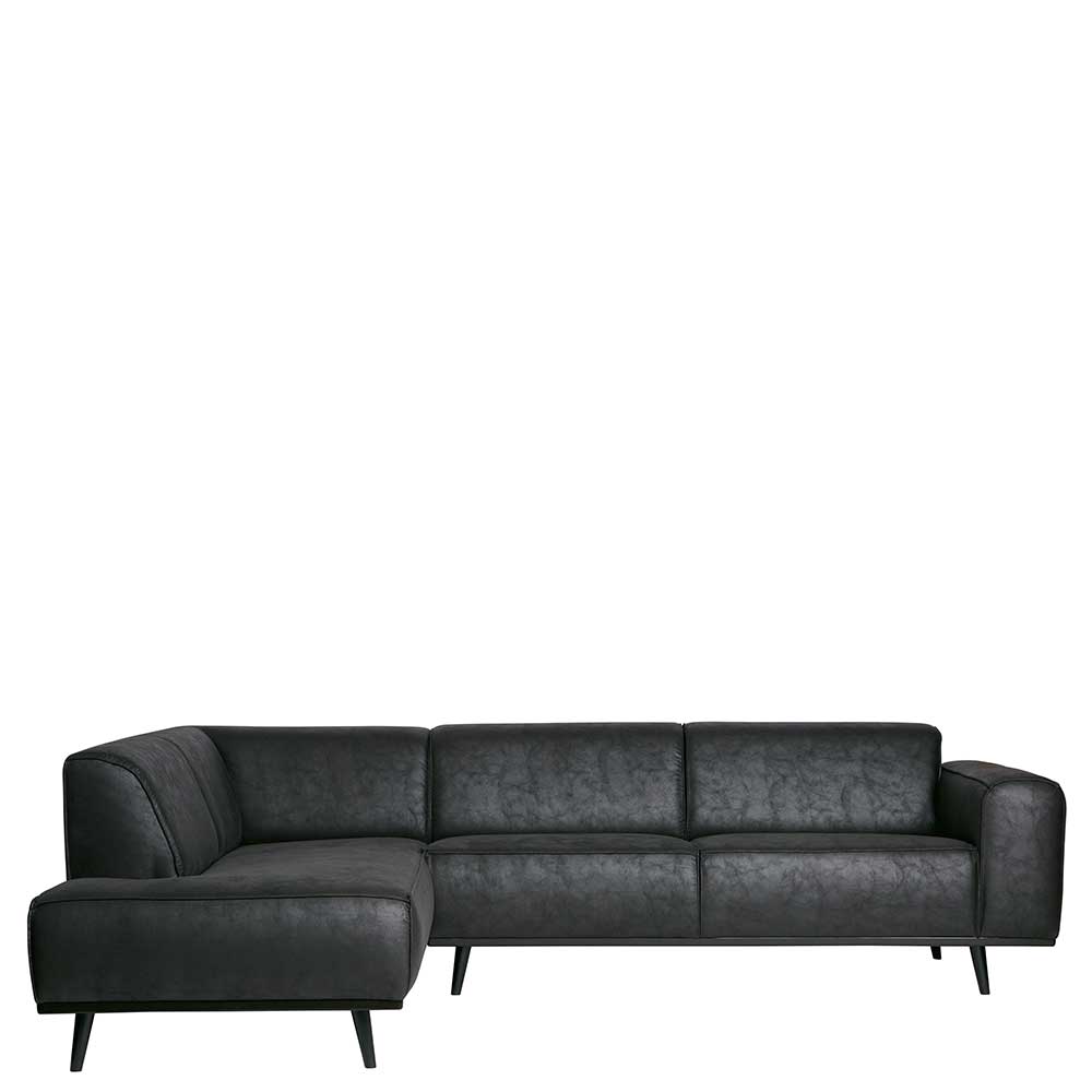 Federkern Sofa Ecke in Schwarz - Blax