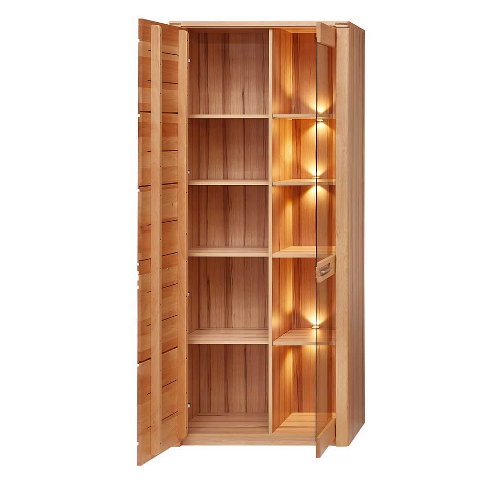 Wohnzimmer TV Anbauwand Möbelset - Amyonta (vierteilig)
