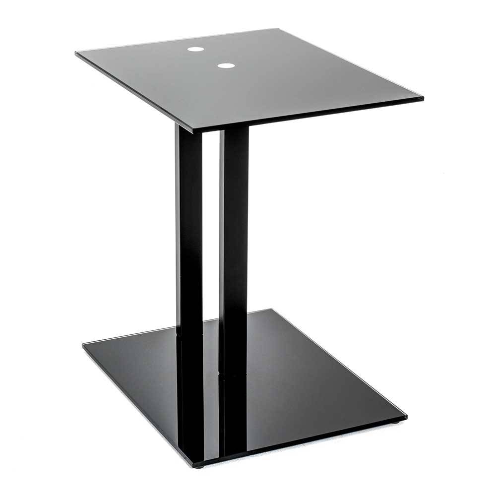 Design Anstelltisch aus Schwarzglas - Anzitano