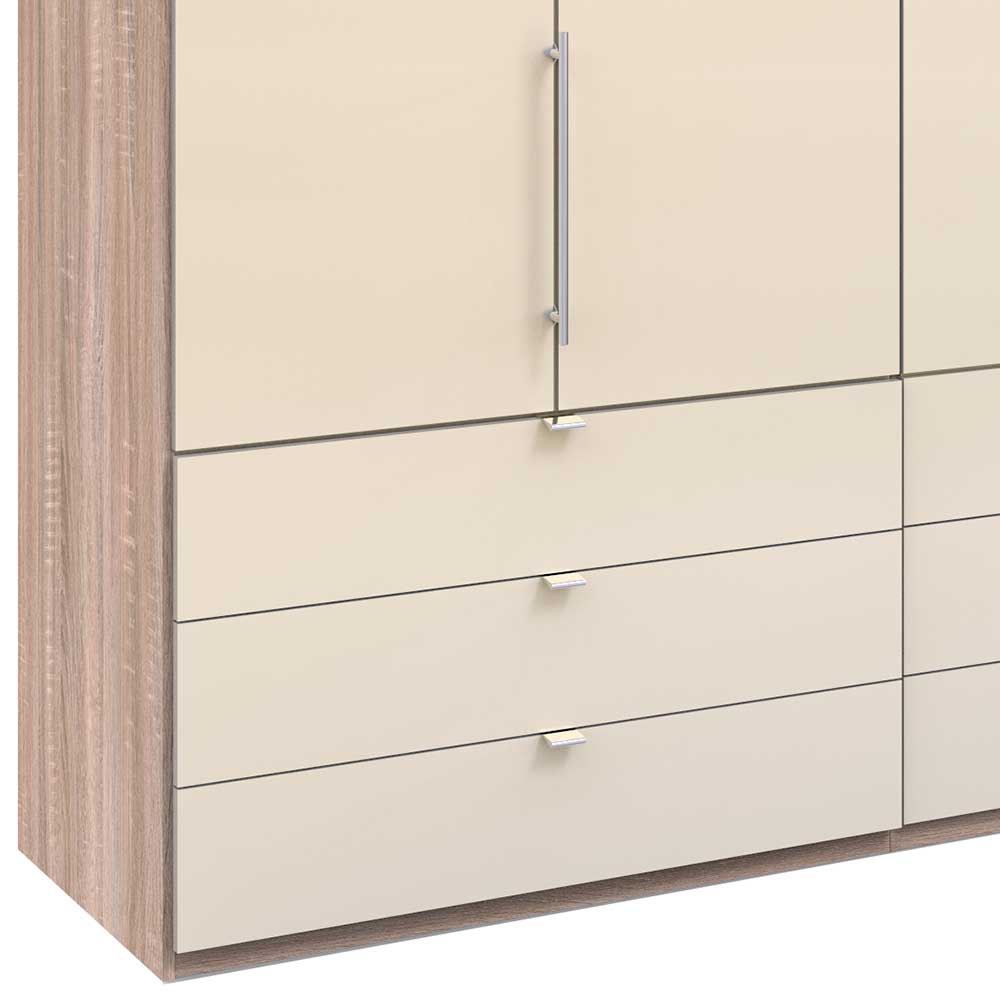 Kombi Kleiderschrank mit 2 breiten Abteilen - Rativian