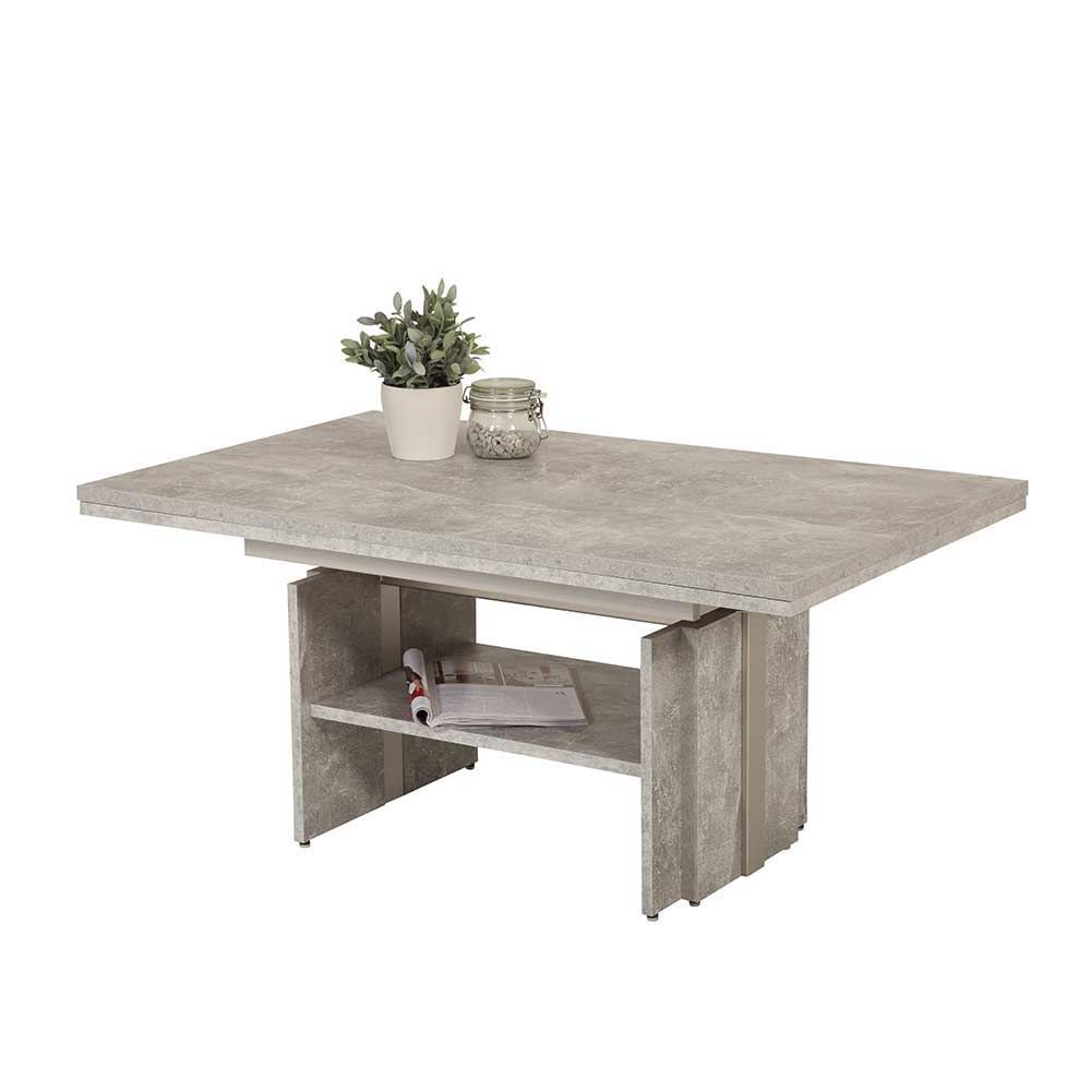 Wohnzimmer Funktionstisch in Beton Grau - Tivegus