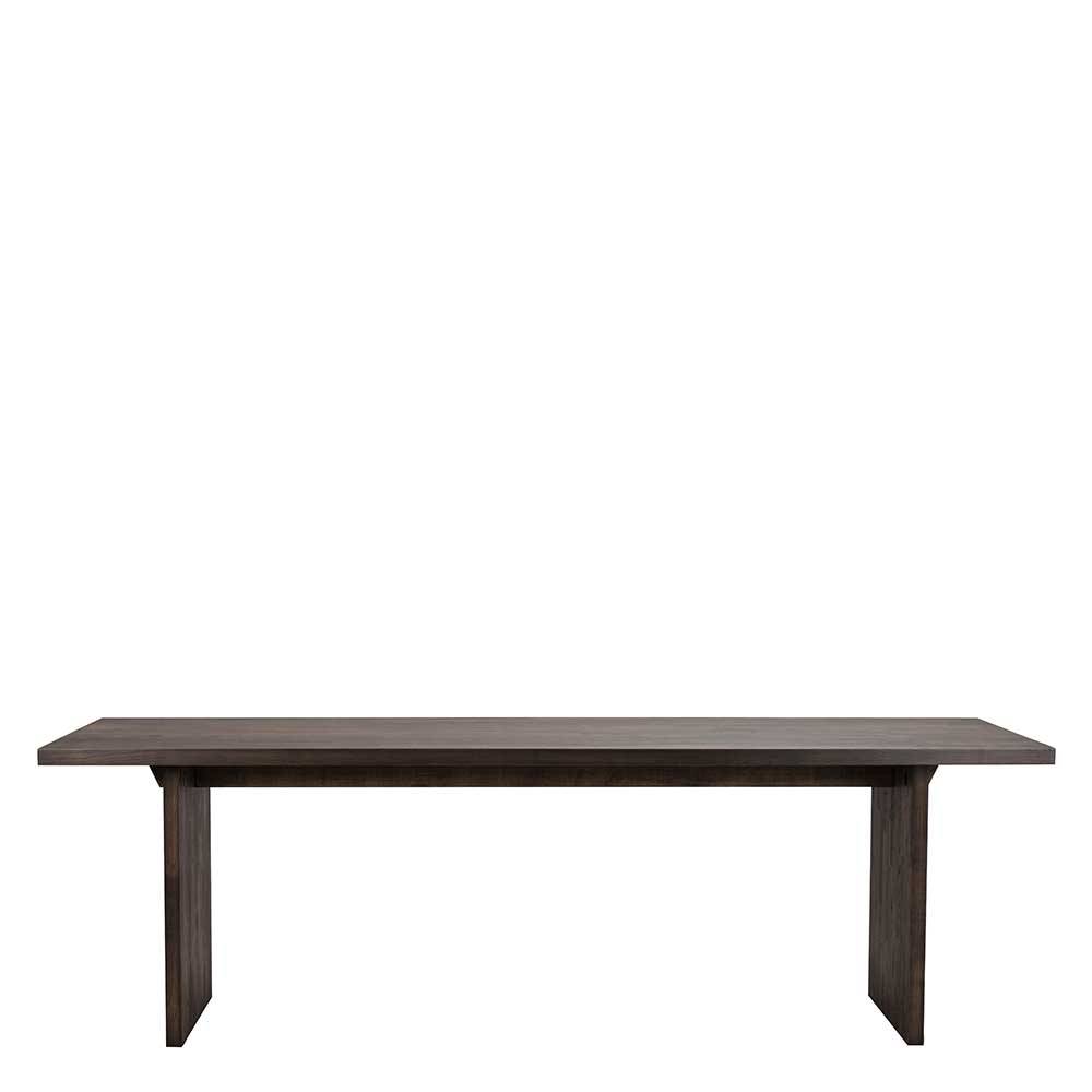 240x95cm Großer Wangentisch in Dunkelbraun geölt - Louth