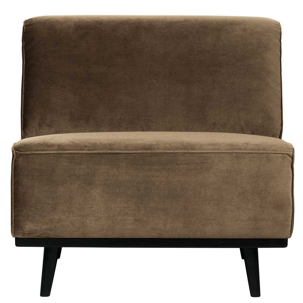 Federkern Sofamodul in Taupe Samtbezug - Cressedia