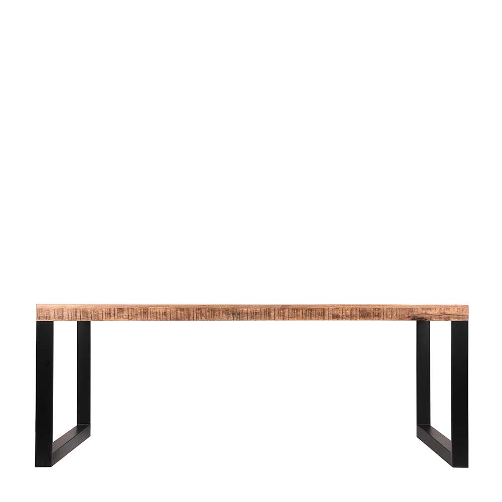Handgearbeiteter Esstisch mit Mango Holzplatte - Sledias