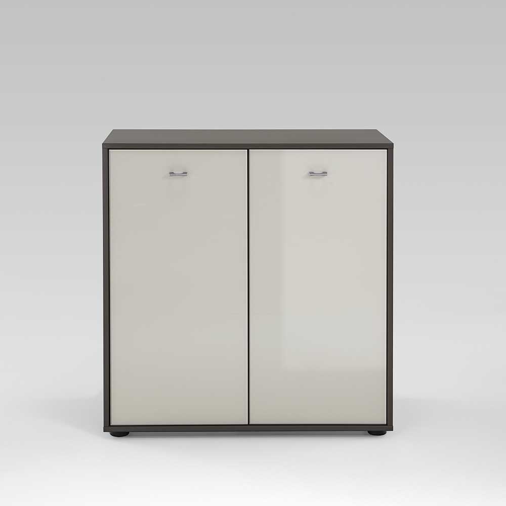 Türenkommode Flemingo in Magnolie und Braun