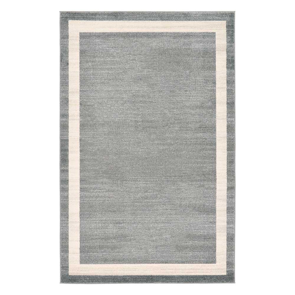 Kurzflor Teppich in Grau - Rocio