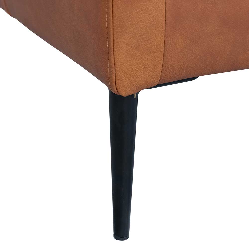 Sofa in Leder Cognac Braun - Lespavo