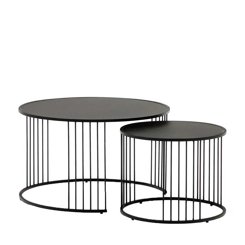 Zweisatz Couchtisch rund - Venisavo (zweiteilig)
