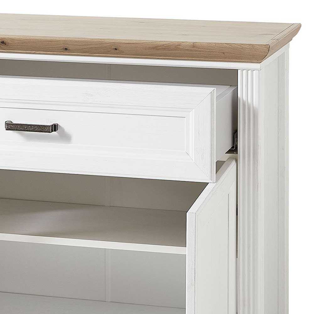 93x102x41 Landhaus Schuhschrank mit Schublade - Nurelcas