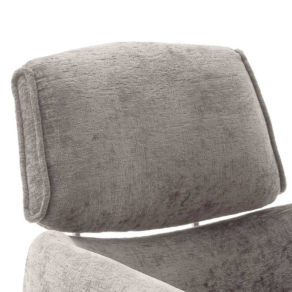 Drehbarer Esstischstuhl in Taupe - Linette (2er Set)