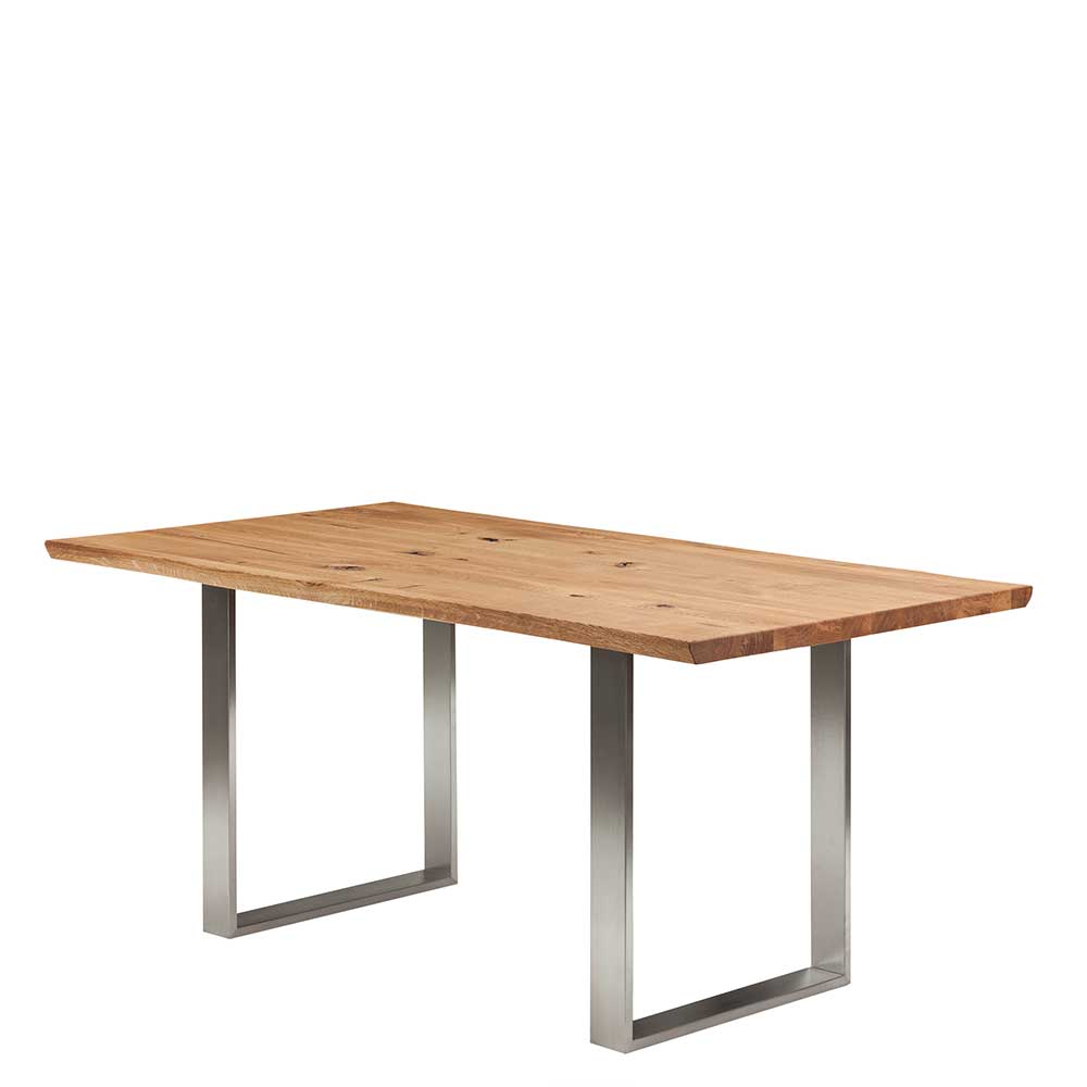 Design Esszimmertisch aus Wildeiche Naturkante - Sympatia