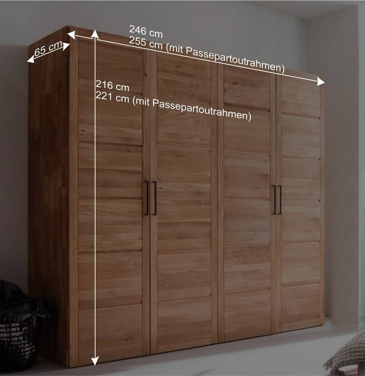Moderner Kleiderschrank aus Wildeiche - Zaisan