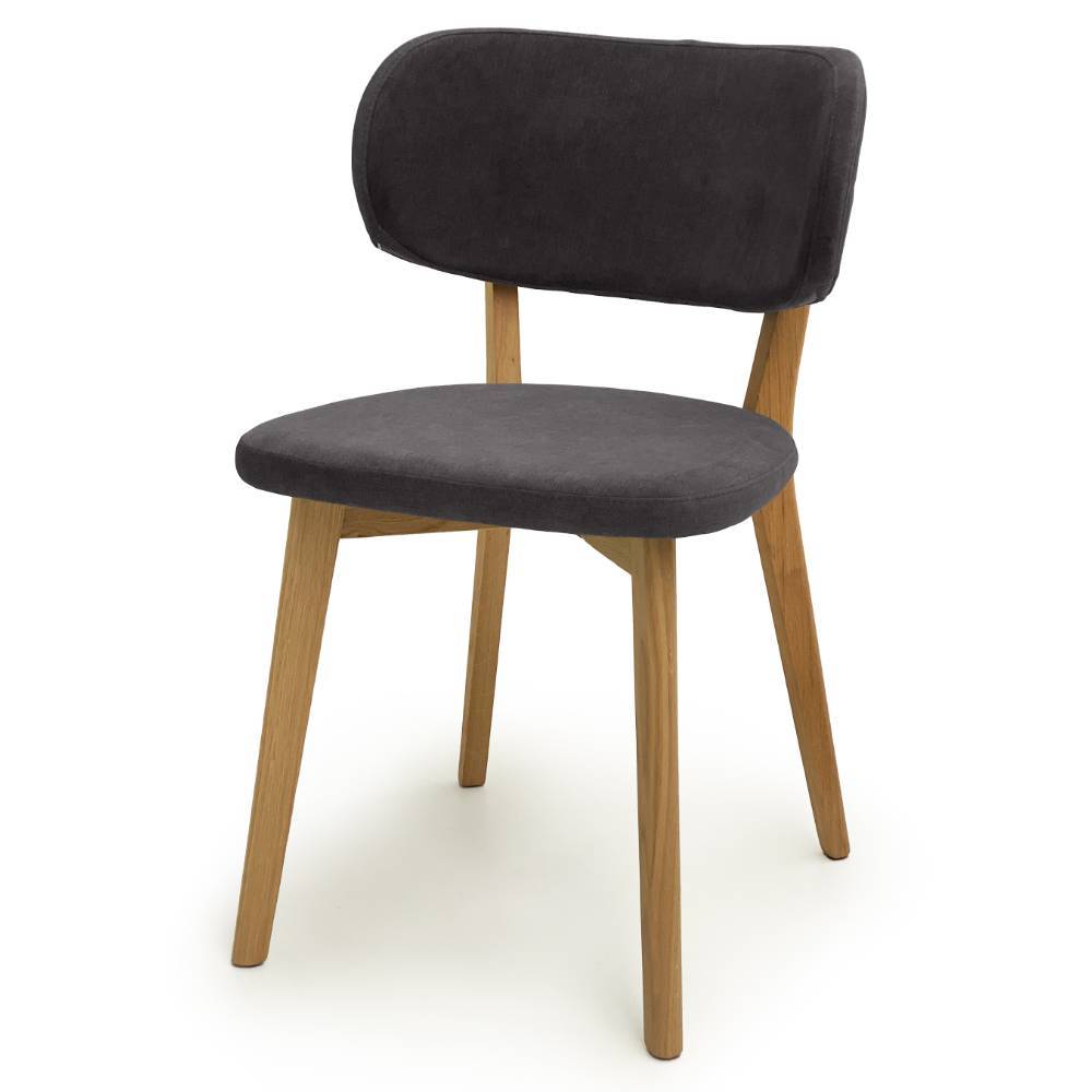 Stoffstühle mit Wildeiche Gestell - Ugian (2er Set)