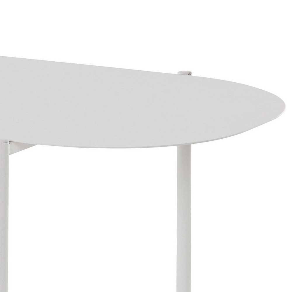 100x45x50 Metall Couchtisch in Oval mit Ablage - Luzifina
