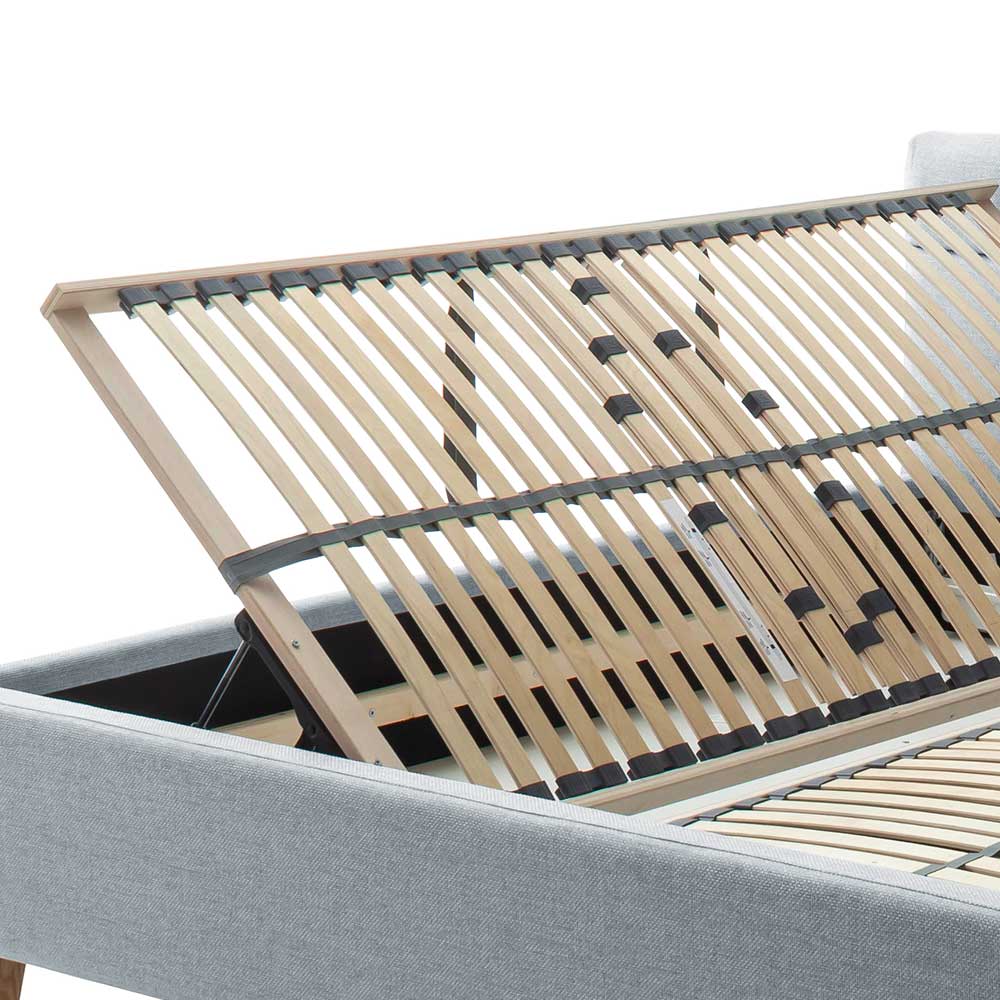 Doppelbett mit Lattenrosten und Bettkasten - Fiolpedo