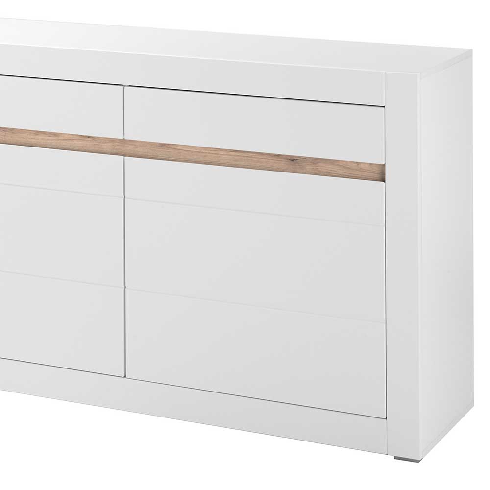 Weißes Sideboard mit 217 cm Breite - Ilana