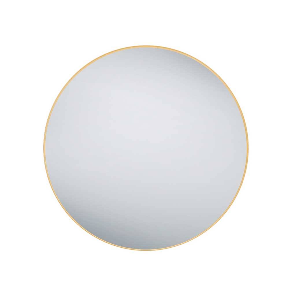 Goldfarbener Wandspiegel in Rund 80 cm - Zeanno