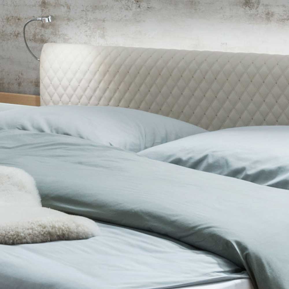 Kunstleder Design Bett mit Licht am Kopfteil - Crascanu