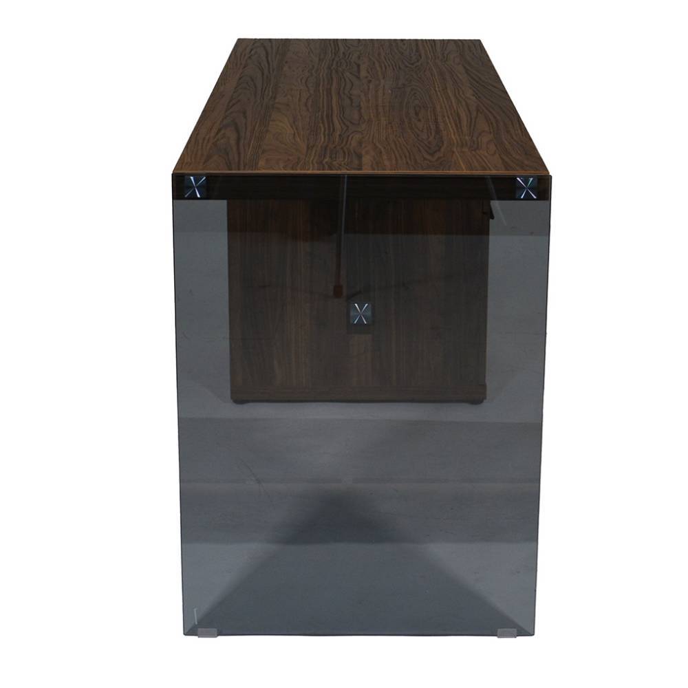 Designer-Schreibtisch in Walnuss Holzoptik - Vallonda