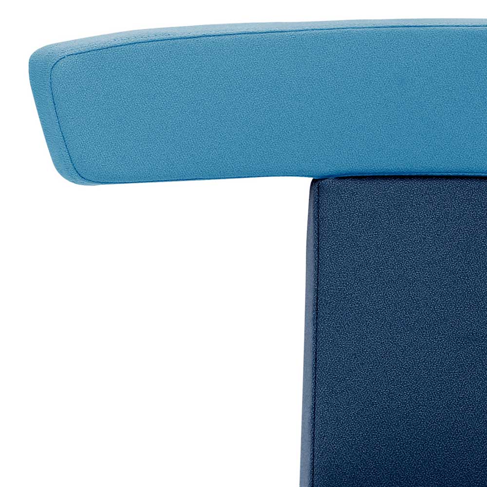 Office Drehhocker in Dunkelblau & Hellblau - Amya
