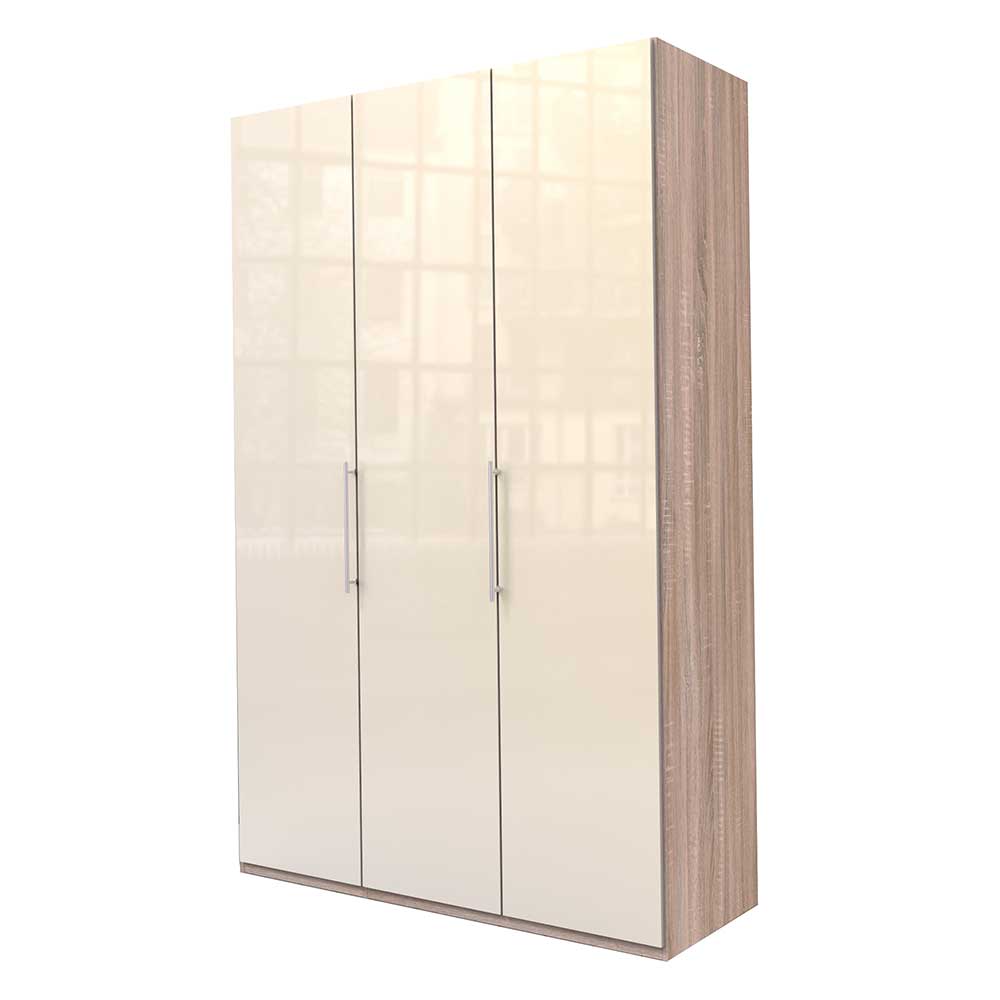 Schlichter Kleiderschrank 2-türig in Creme - Rativian