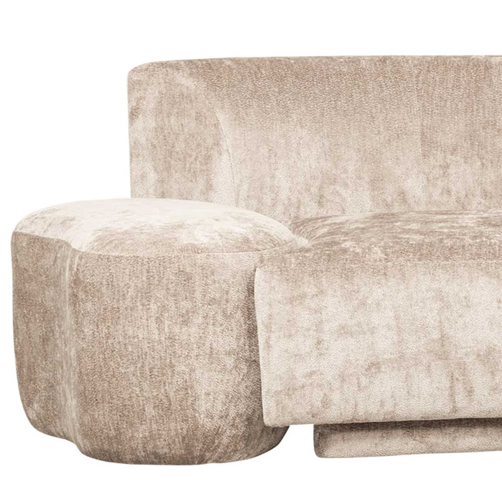 Modul Couch Sessel Hocker in Beige - Paryra (dreiteilig)