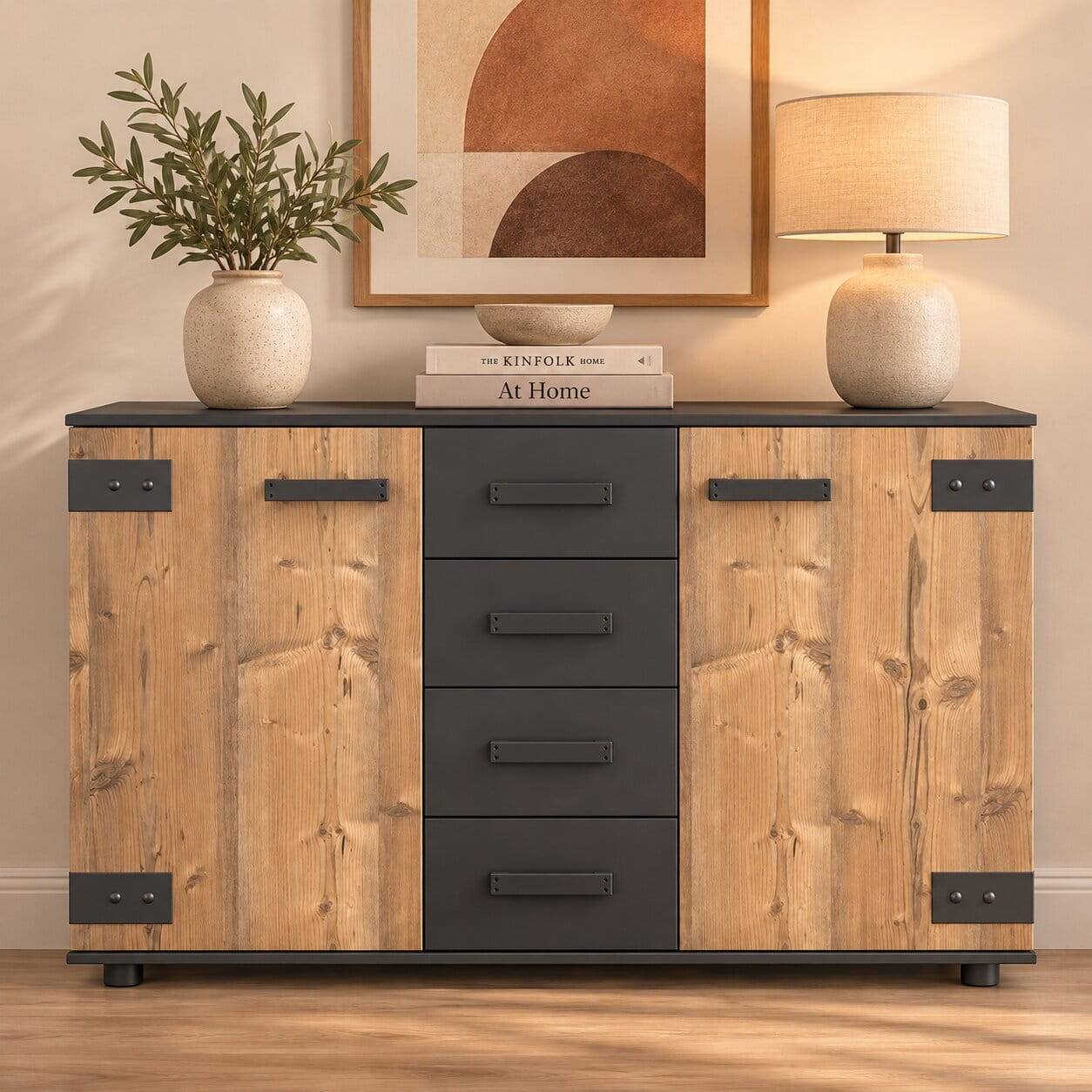Kleines Sideboard in Tannen Dekor - Ardila