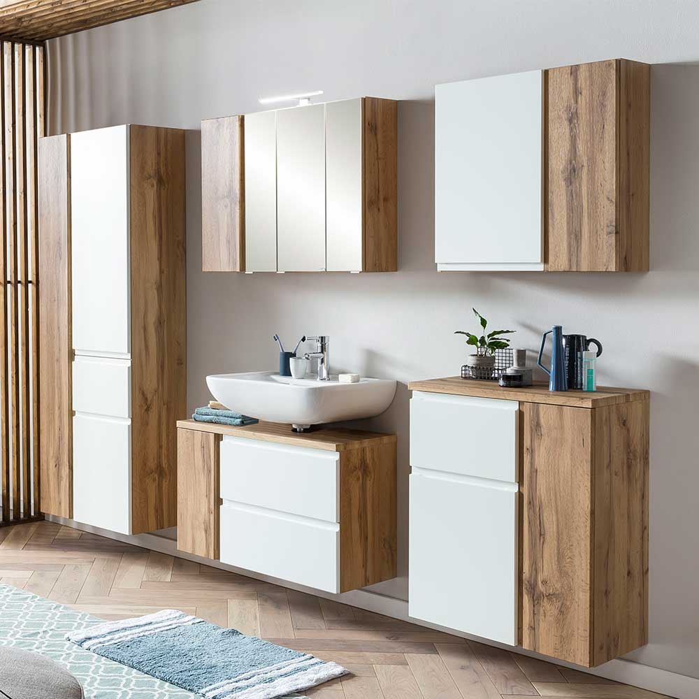 Badschrank für Waschbecken in der Größe 85x59x35 cm - Eight