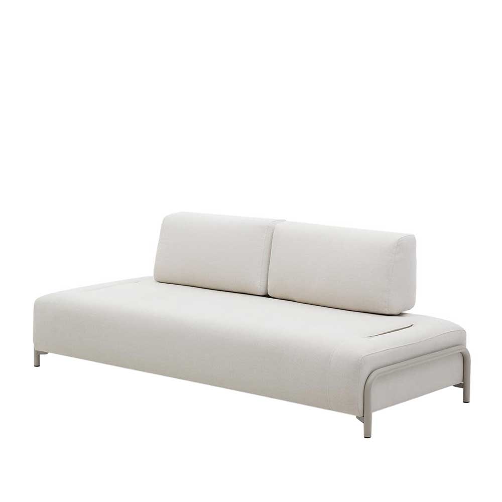 Dreisitzer Couch ohne Armlehnen in Beige - Turena