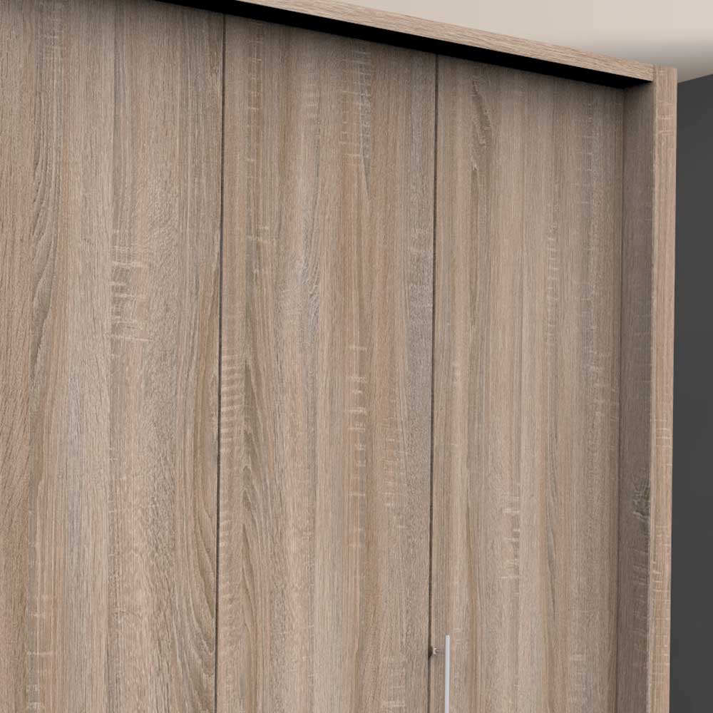 Kleiderschrank in Eiche Sägerau Dekor - Zayun