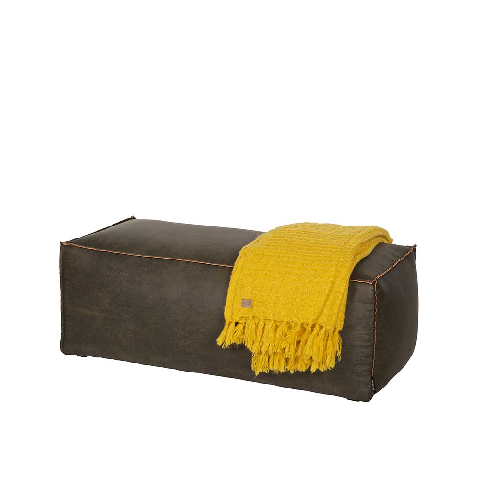 Sitzhocker Pouf Zoika in Oliv Grün
