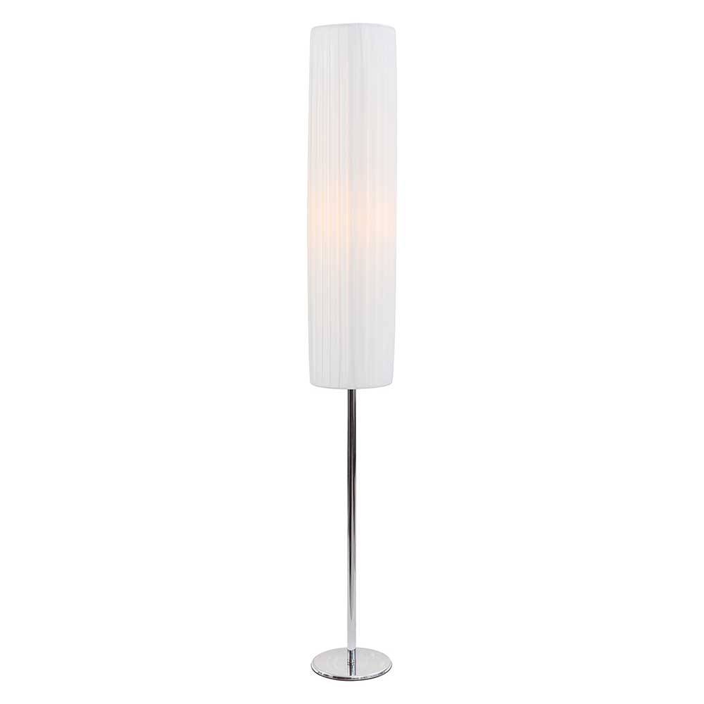Elegante Stehleuchte in Weiß & Silber - Trango