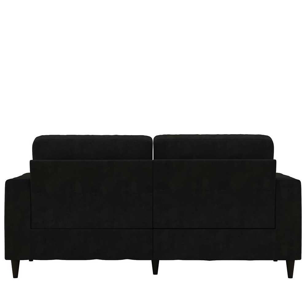 3er Retrocouch aus Samt in Schwarz - Atze