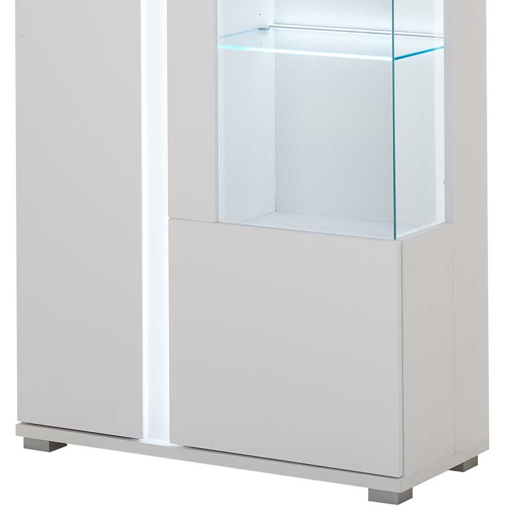Weiße Vitrine mit LED Beleuchtung - Tirol