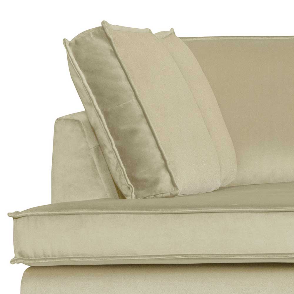 Sofaecke in Graugrün Samtstoff - Loona