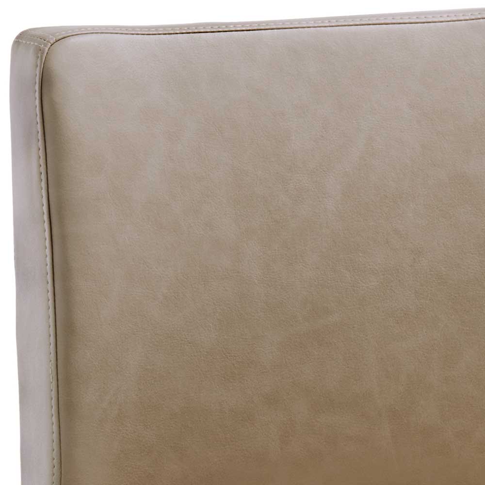 Drehbarer Barstühle aus Kunstleder Beige - Emura