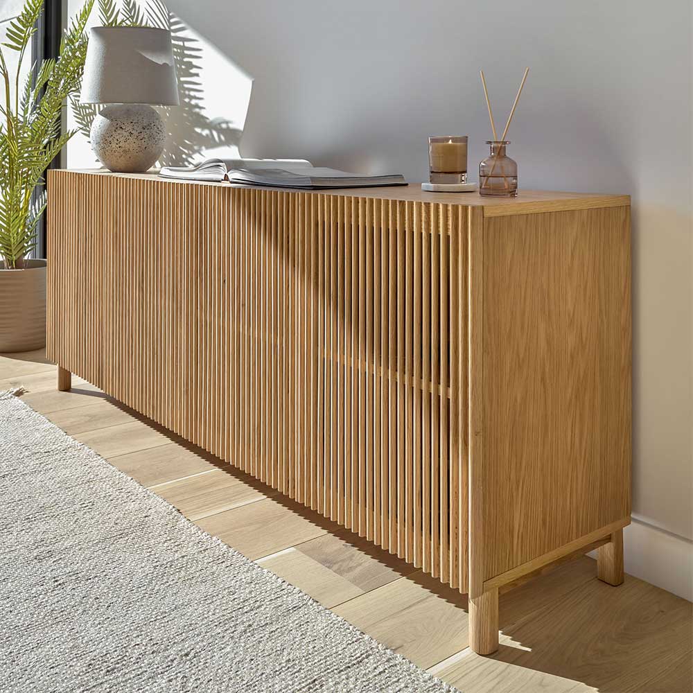 180x72x43 Sideboard mit vier Lamellen Türen - Azuro