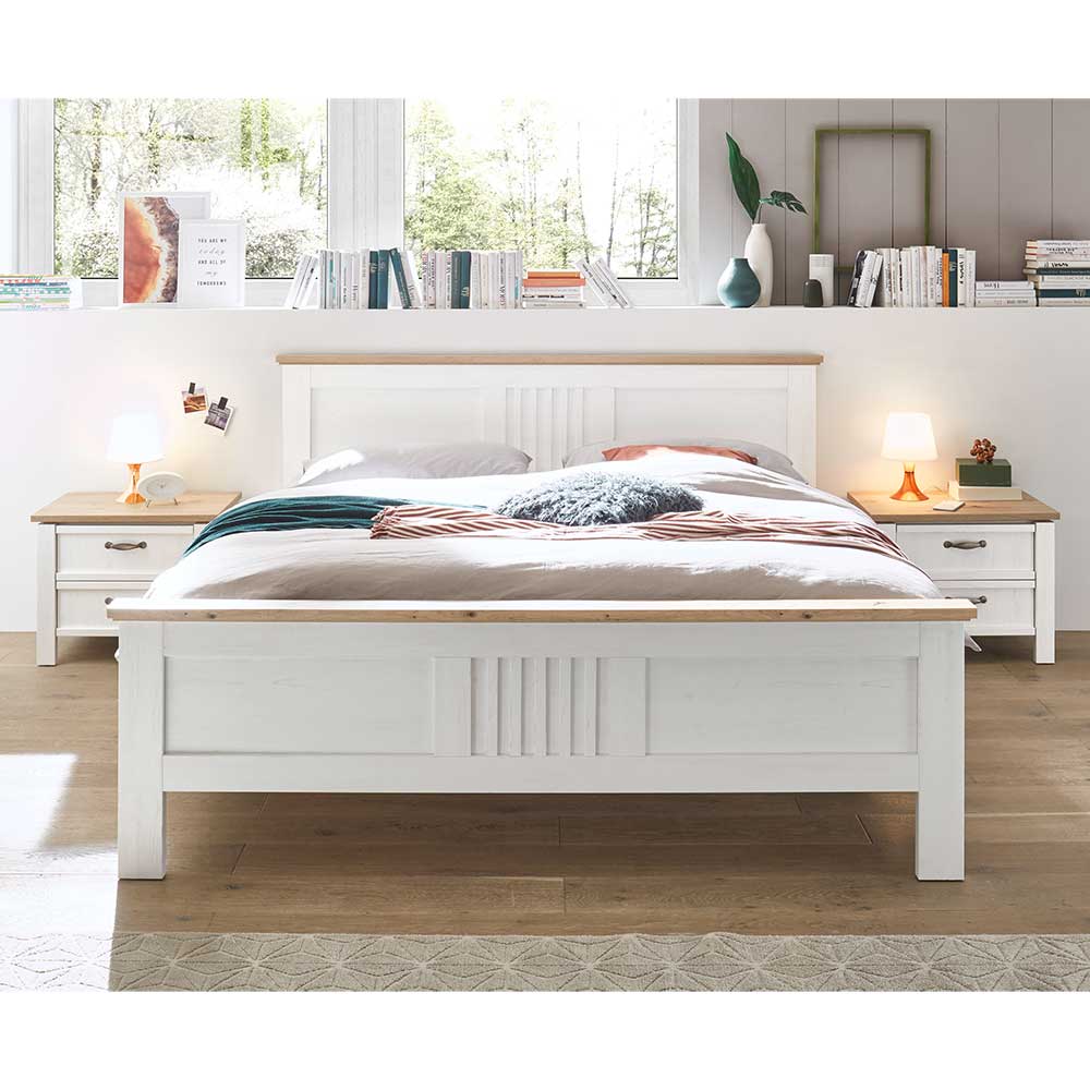 Doppelbett & Nachtkonsolen - Malvissa (dreiteilig)