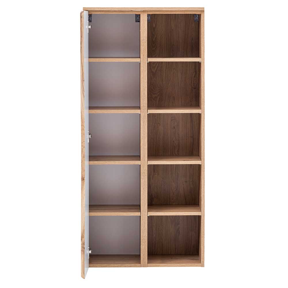 Holzoptik Badezimmerschrank mit Baumkante - Tofias