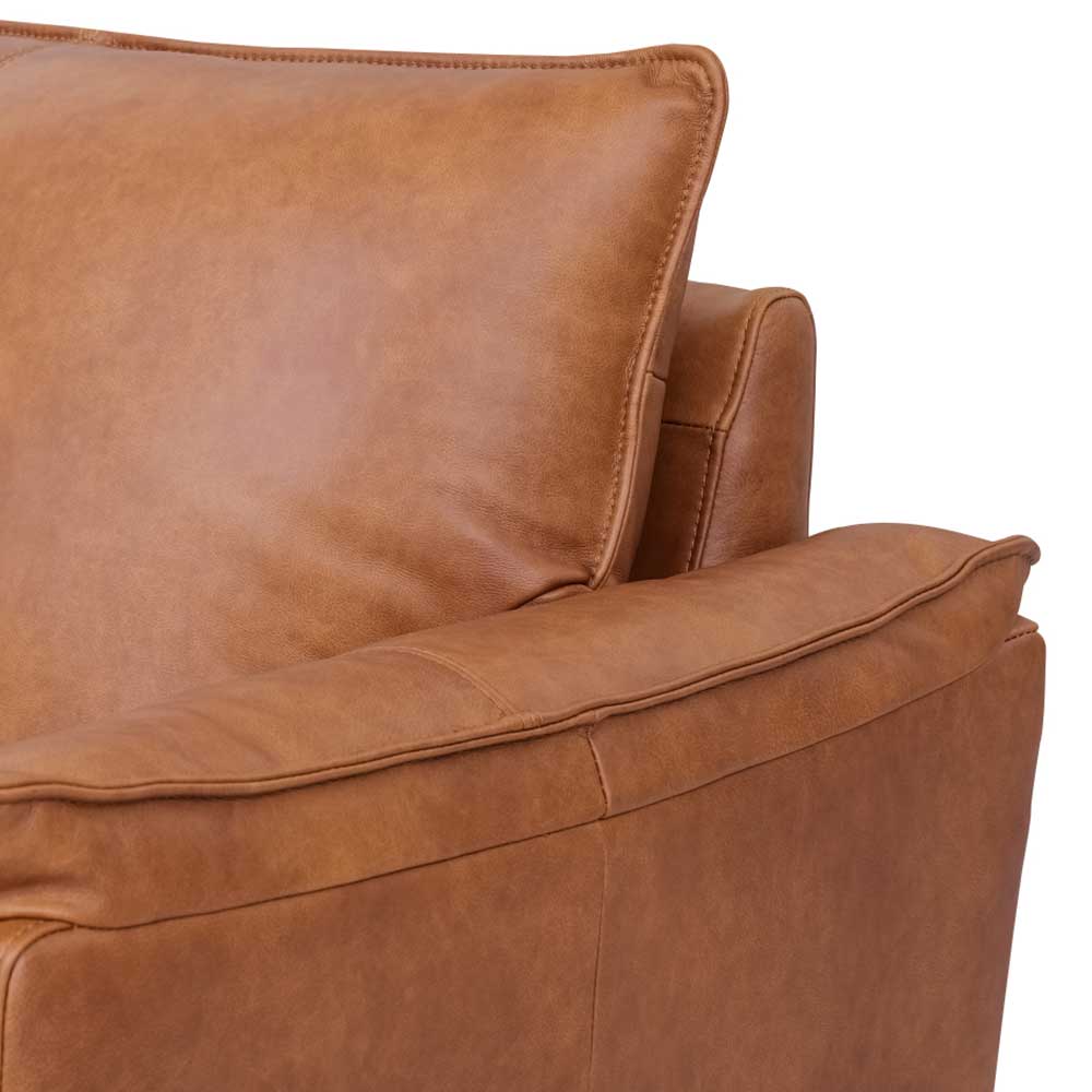 Federkern Wohnzimmersofa aus Echtleder - Zierra