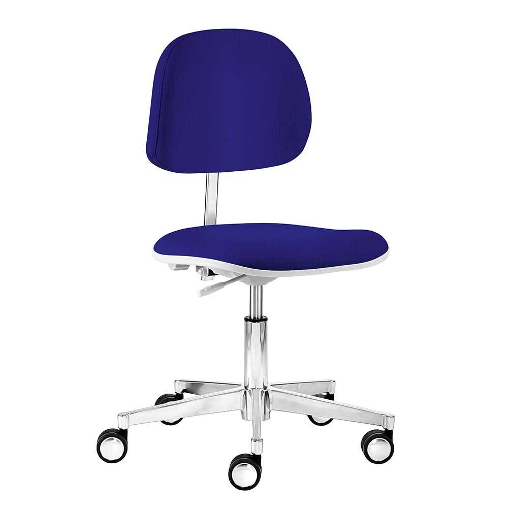 Ergo Bürodrehstuhl in Blau Stoff - Portland