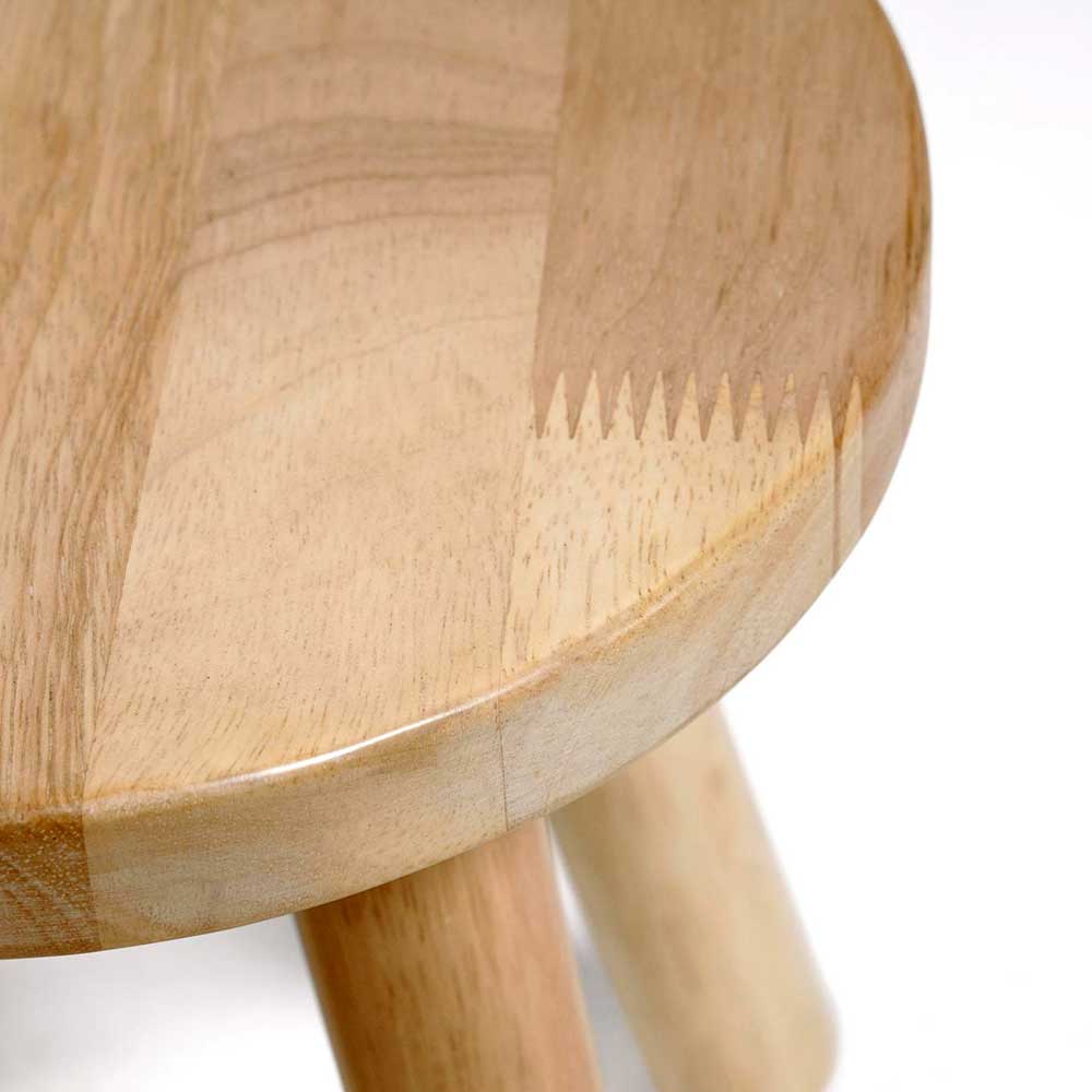 Kinderzimmer Holzhocker aus Gummibaum - Ivano