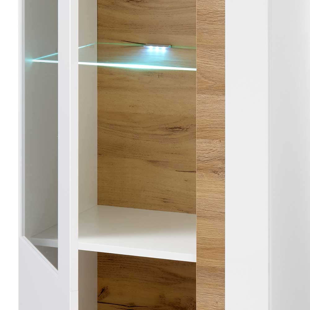 194cm hohe Vitrine zweifarbig - Myrda I